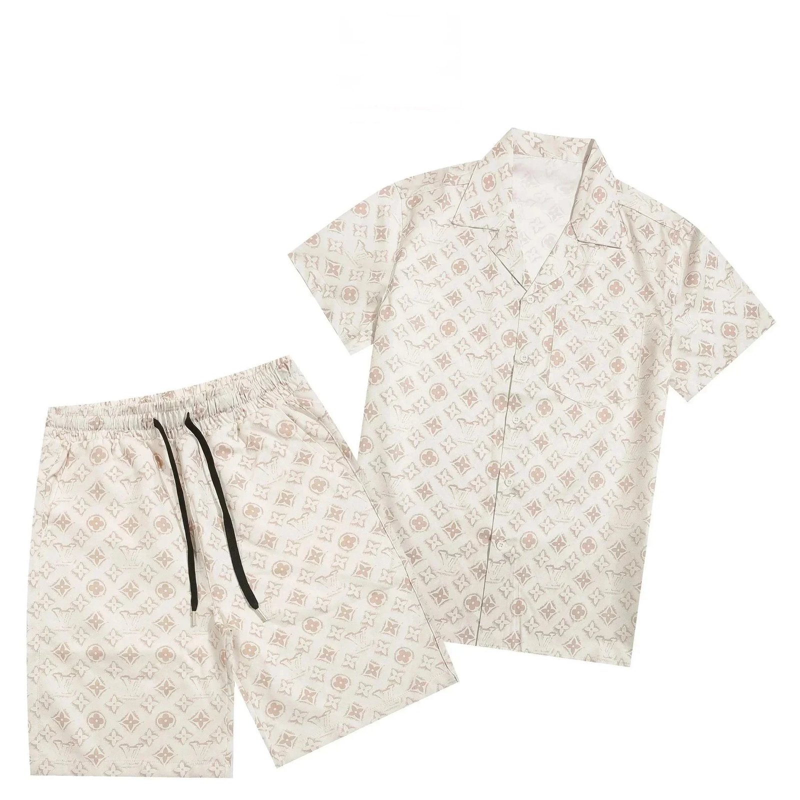 Summer hot-selling pattern refreshing shirt and shorts set