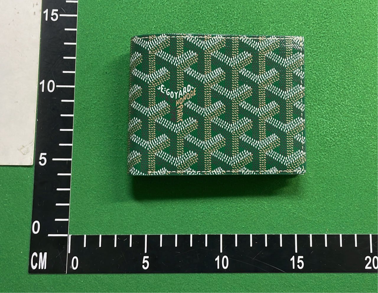 Goyard Green Leather Wallet with Yellow Ribbon - Luxury Accessories