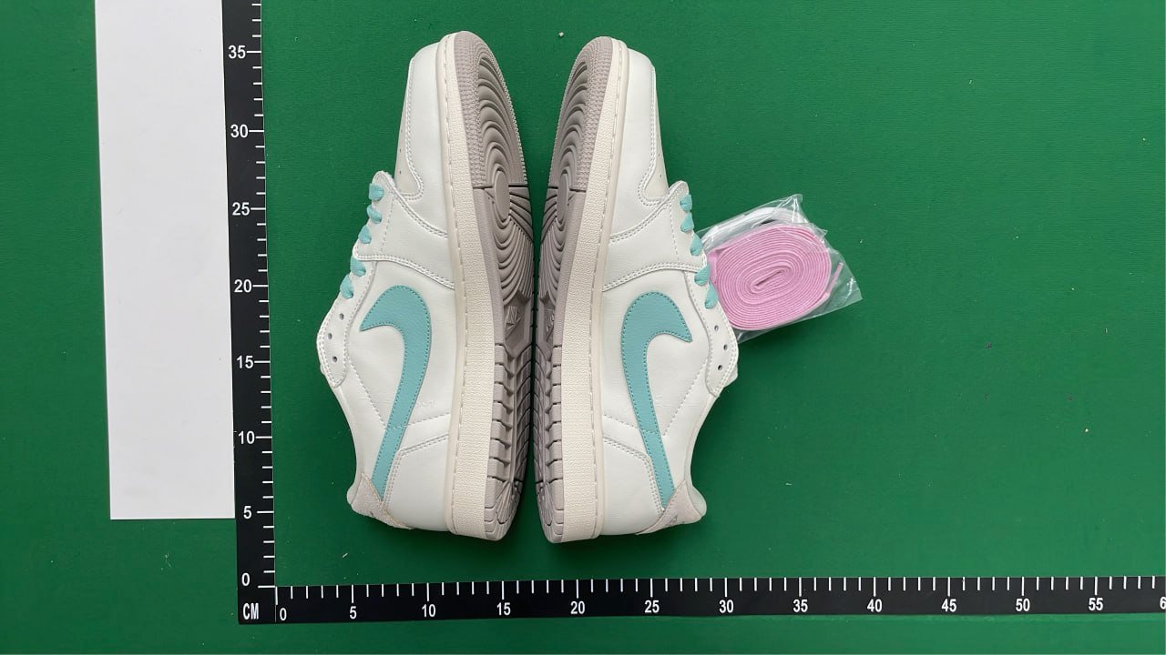 Nike Air Jordan 1 Low White Aqua Sneakers