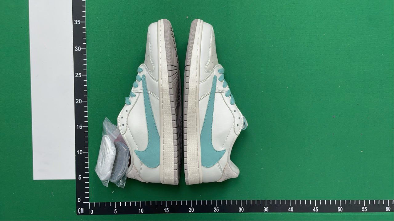 Nike Air Jordan 1 Low White Aqua Sneakers