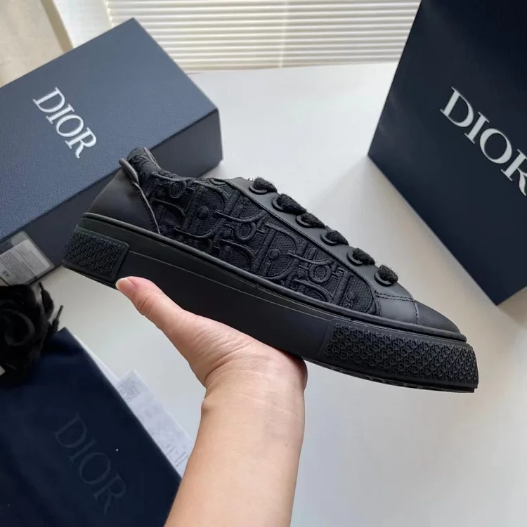 Dior Men's Black Lea